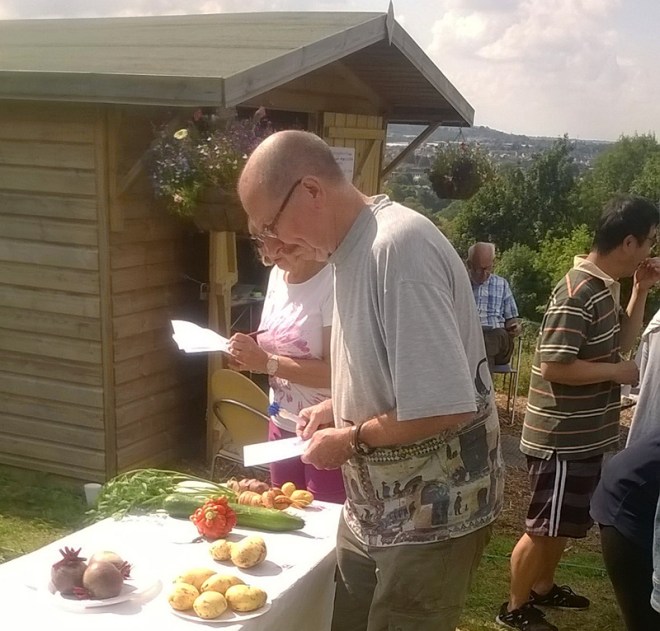 Serious deliberations. The beetroot are posing for the judges. It’s a beauty pageant after all.