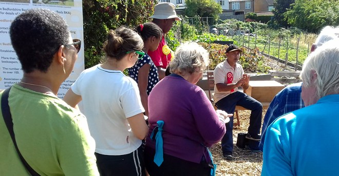 Beekeeping seminar in progress.