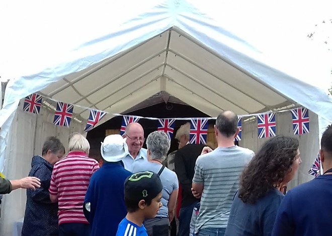 Bunting was a new addition this year to the marquee.