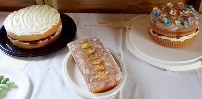 Beautiful cakes. Very popular. The whole lot got eaten at the end of the show.