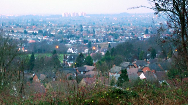 An autumn view of Luton in the Lea Valley from the Stockingstone site
